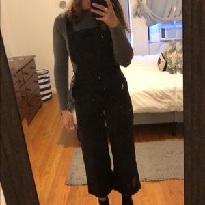 Free people black flare overall - size 6